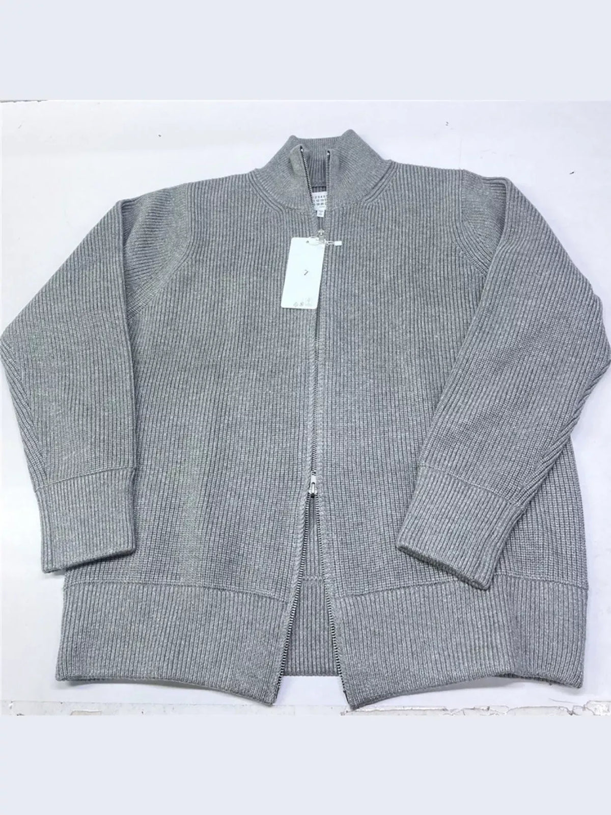 Men's Ribbed Zip-Up Knit Cardigan — photo 23