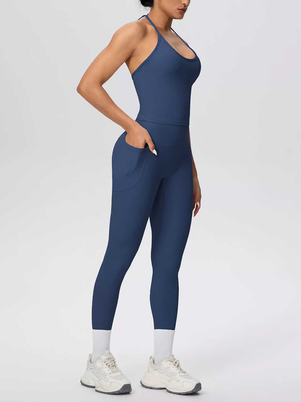 Halter Cami & High-Waisted Leggings Set