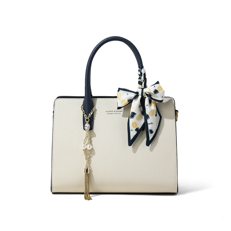 Women's Genuine Leather Crossbody Bag – Spacious Trapezoid Shoulder Bag
