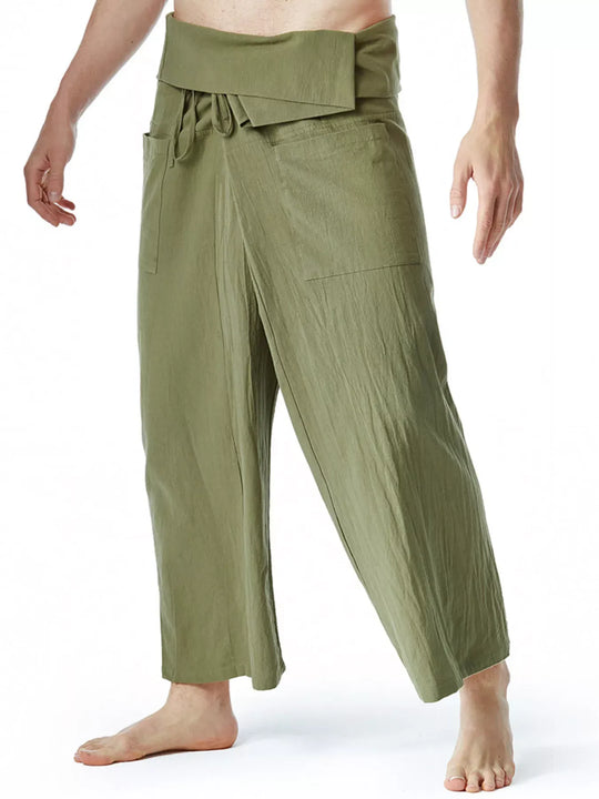 Another view: Zen Wrap-Waist Relaxed Trousers