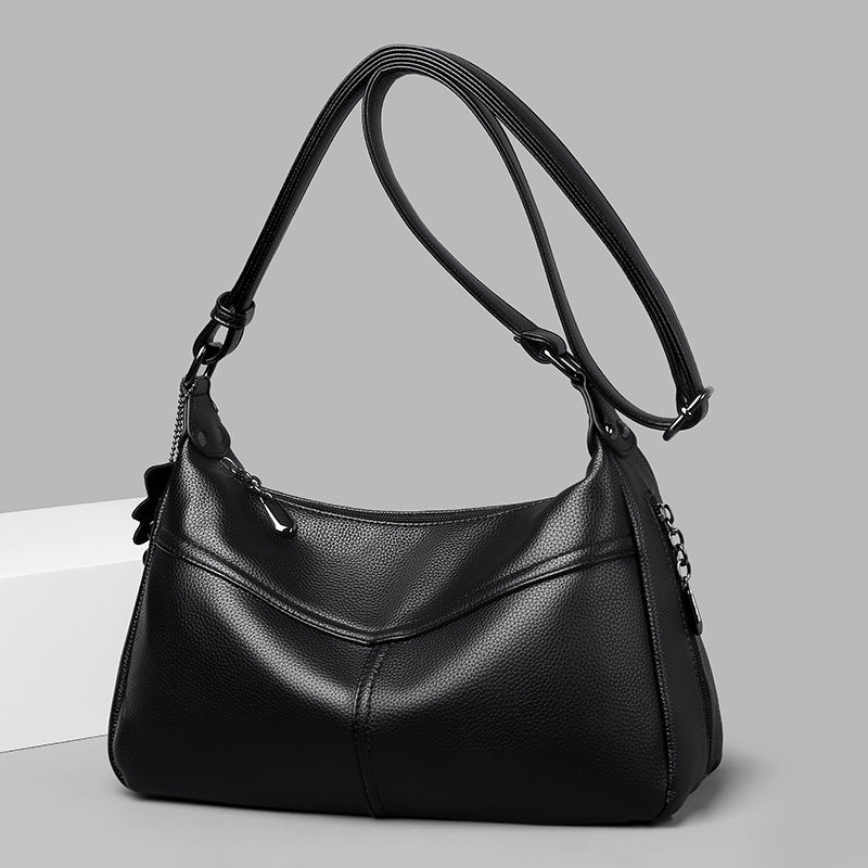 Women's Casual Soft Crossbody Bag - Large Capacity PU Leather Shoulder Bag