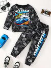 Storybook Racing Car Print Long-Sleeve Sweatshirt and Pants Set — product view 1