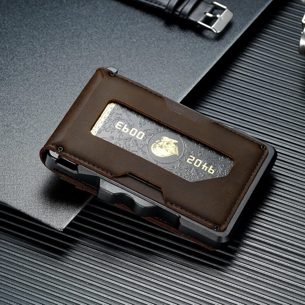 RFID Blocking Metal Card Holder - Anti-Scan Slim Wallet for Men & Women