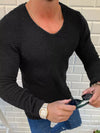 Nightfall Textured V-Neck Sweater for men
