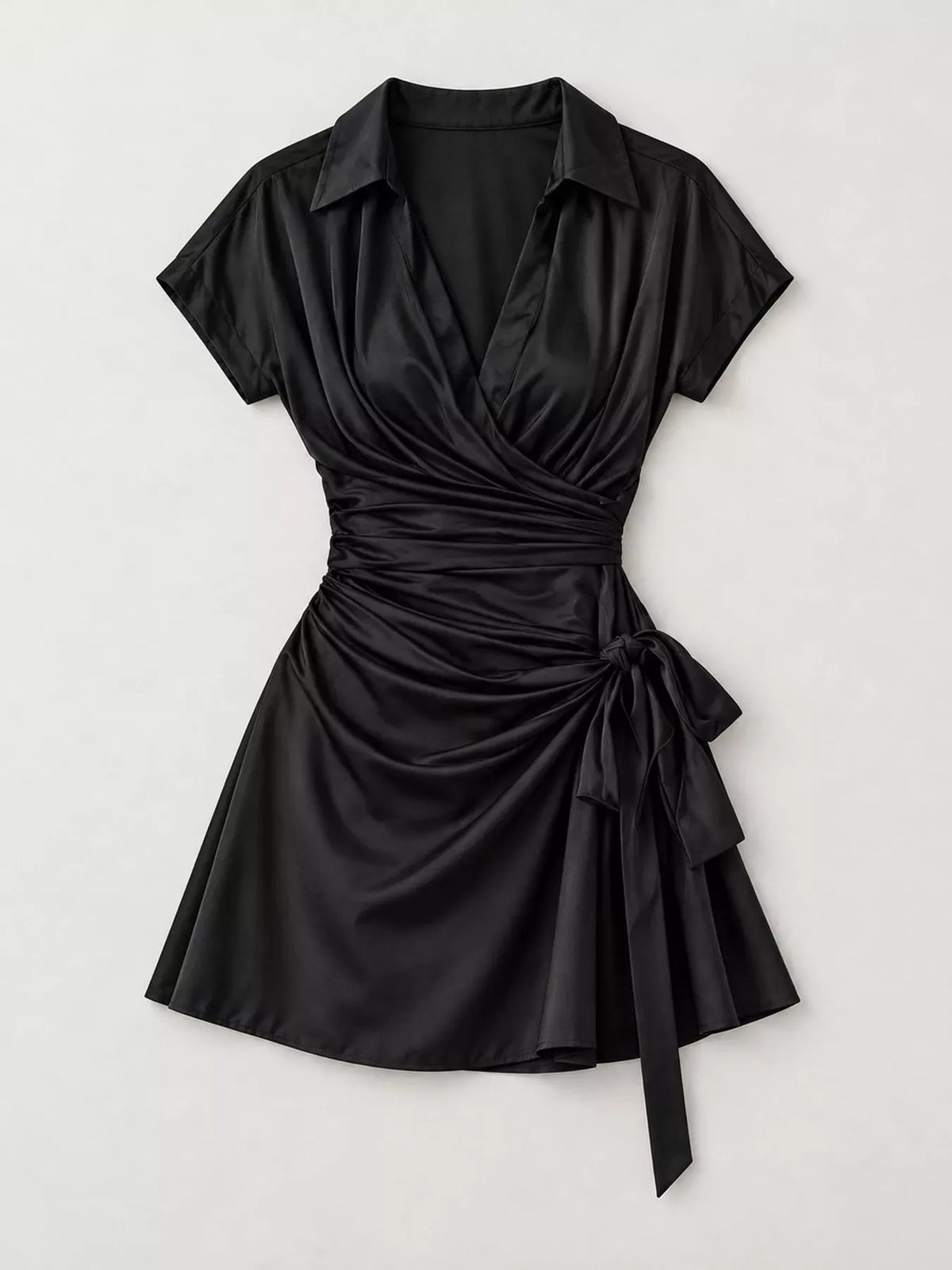 Women's High-Low Surplice Dress with Tie Waist — photo 33
