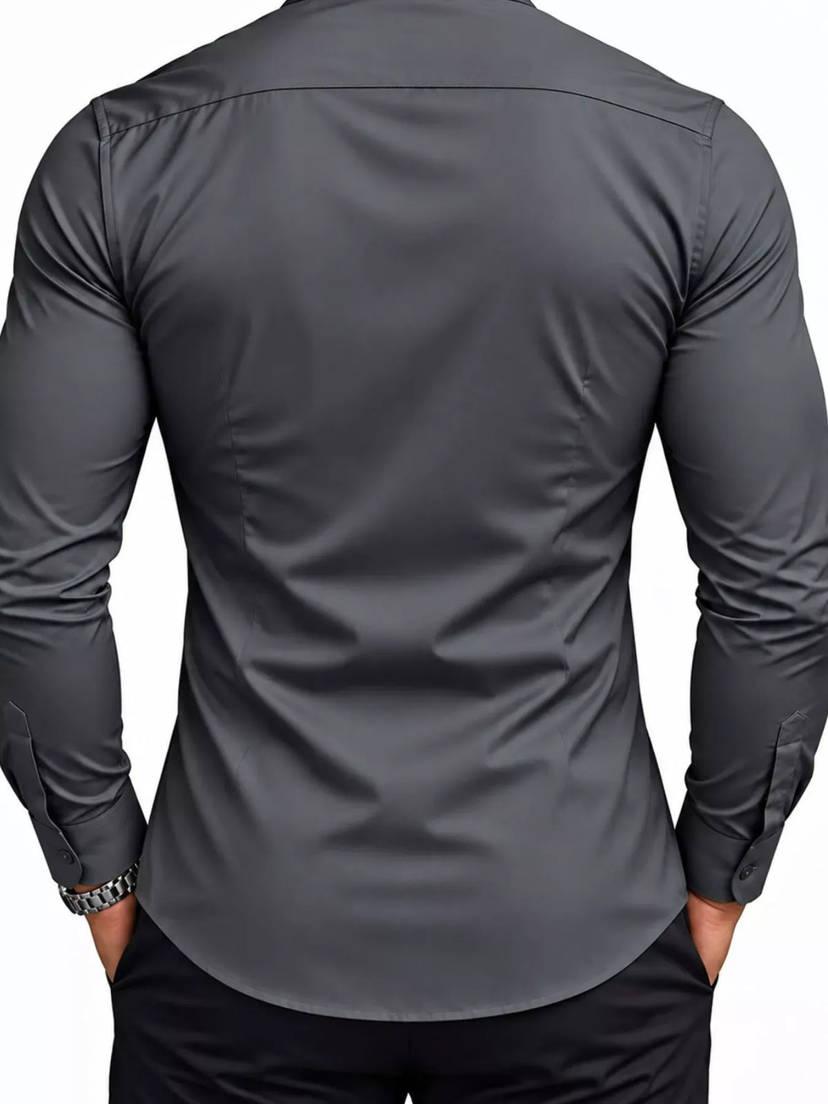 Men's Slim-Fit Long-Sleeve Button-Down Shirt — photo 9