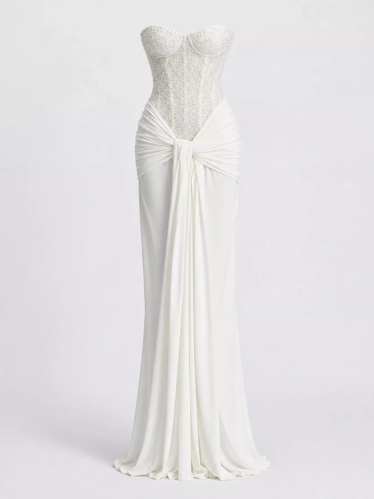 Women's Strapless Sequin Corset Maxi Dress — photo 7