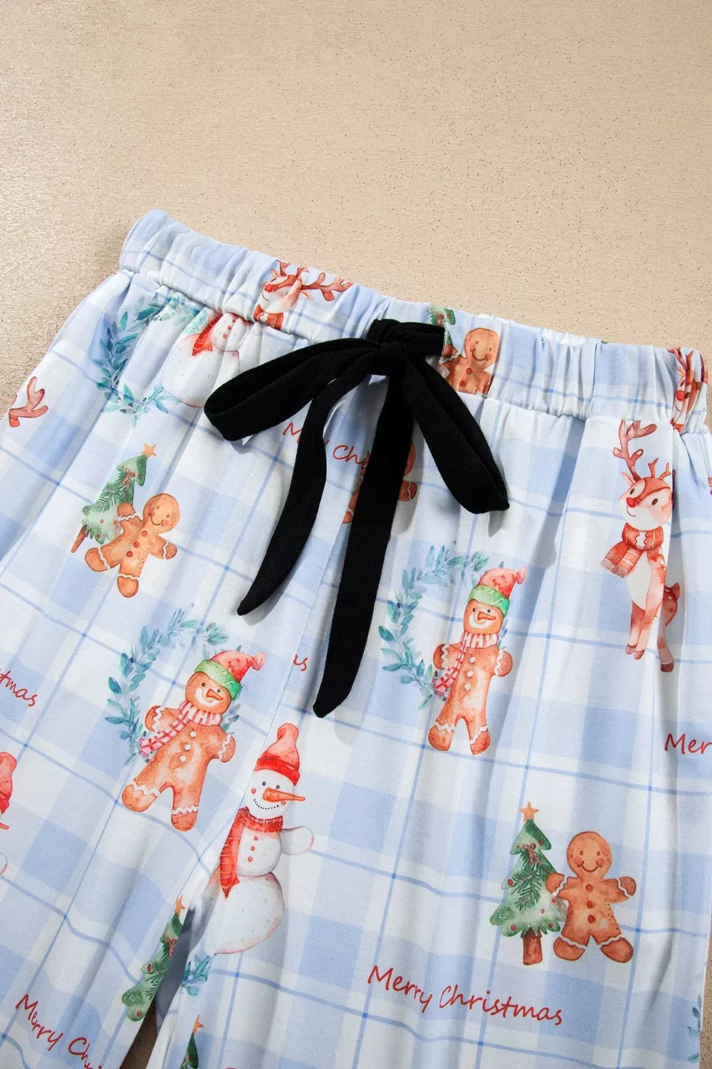Women's Christmas Plaid Cartoon-Print Pajama Set — photo 7