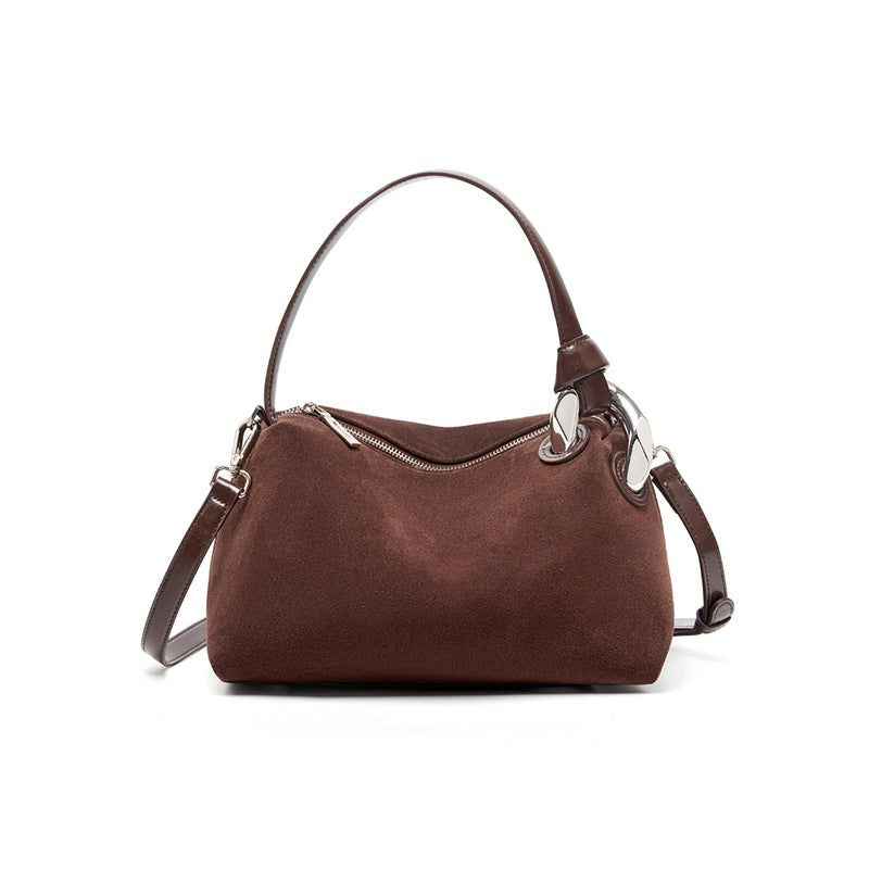 Women's Large Capacity Genuine Leather Tote Bag - Commuter Shoulder Bag with Multiple Compartments
