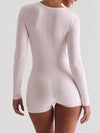 Women's fitted long-sleeve one-piece romper