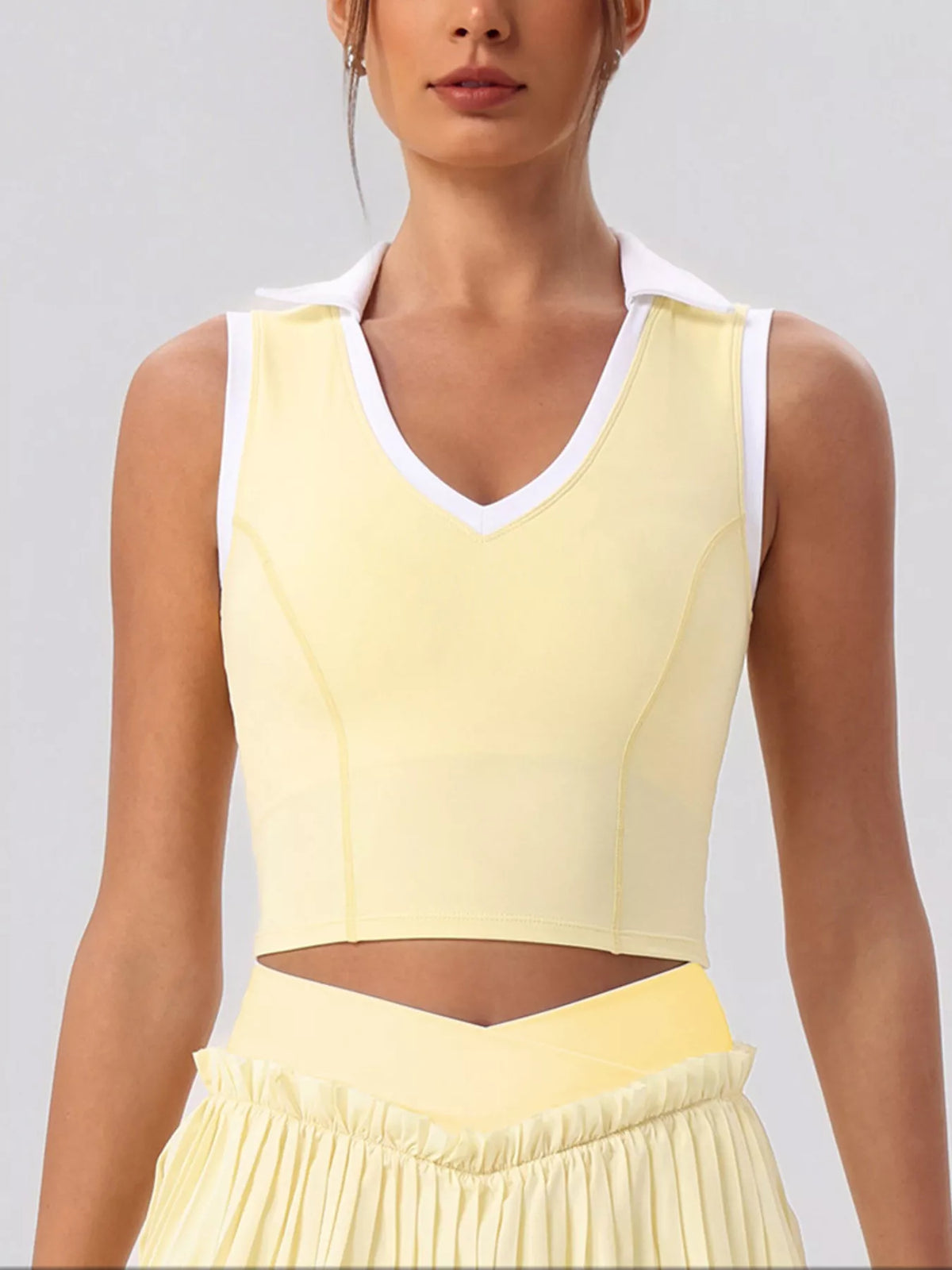 Pleated Skirt & Sleeveless Active Set