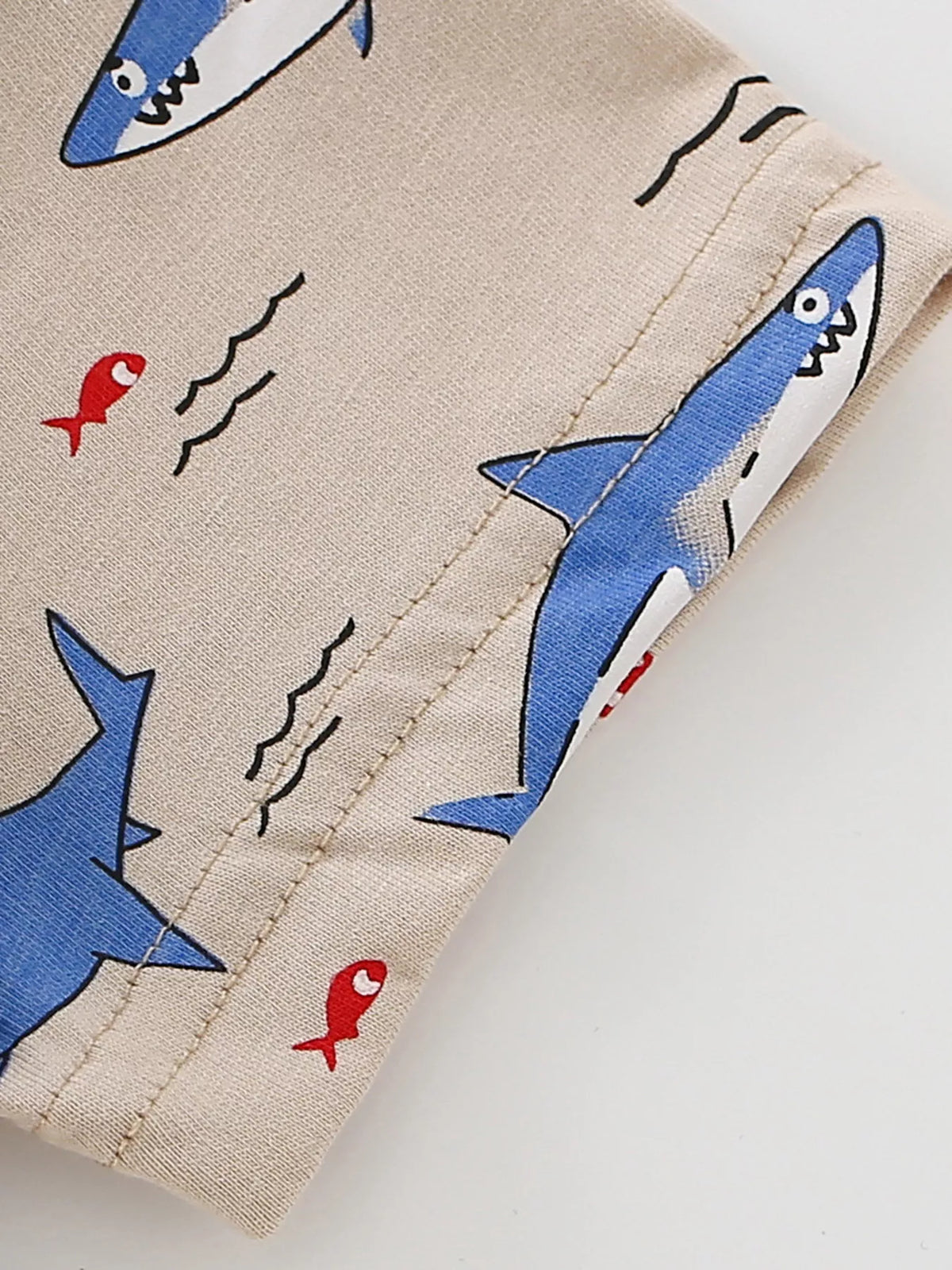 Children’s Shark Print Cotton Tee