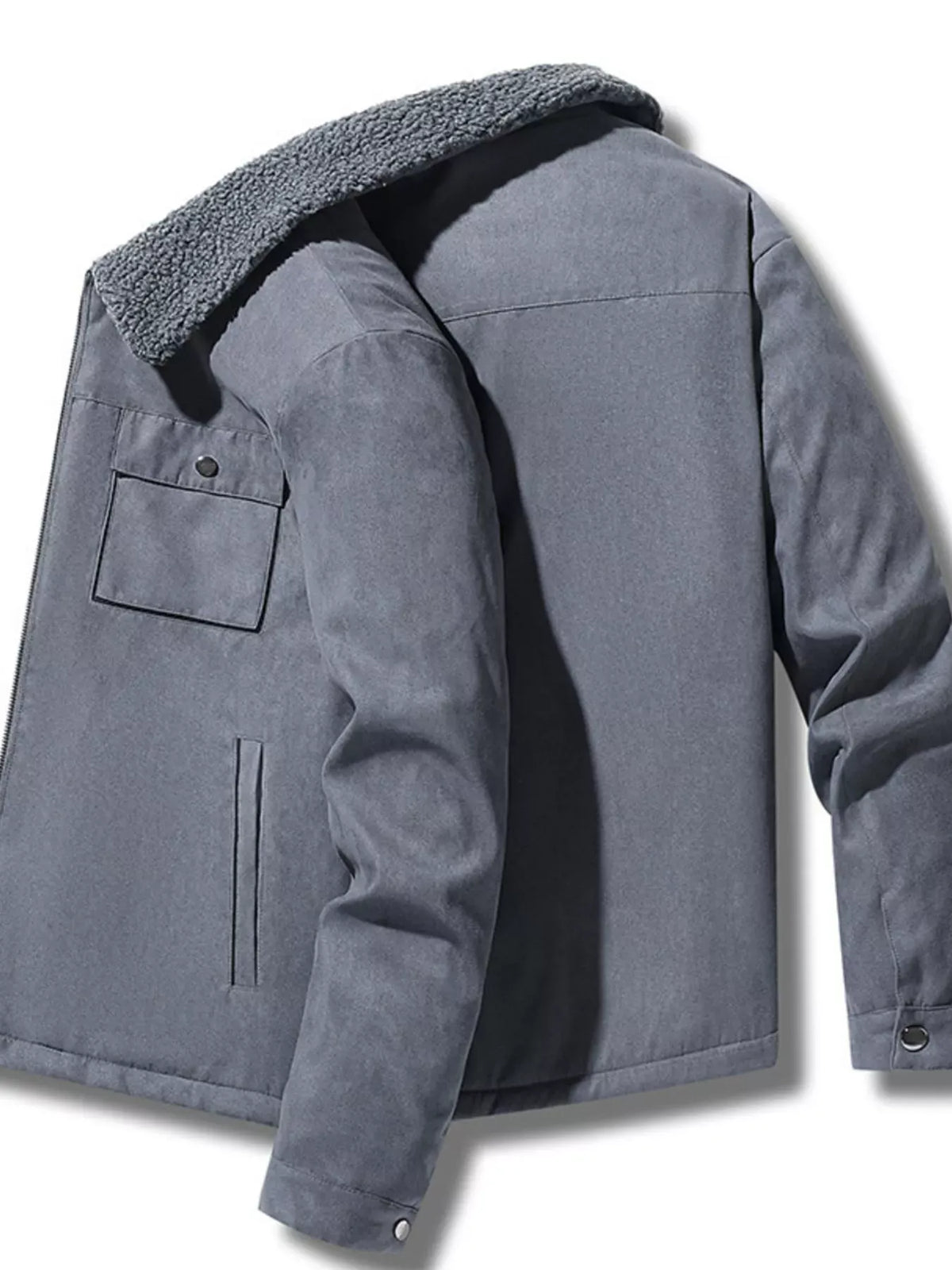 Men's Plush-Lined Utility Jacket — Plus Sizes — photo 9