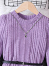 Poppy Lane Ribbed Knit Long-Sleeve Dress — product view 3