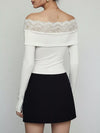 Maren Lace Detail Off-Shoulder Long-Sleeve Bodysuit — product view 6