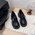 British-Style Platform Leather Shoes
