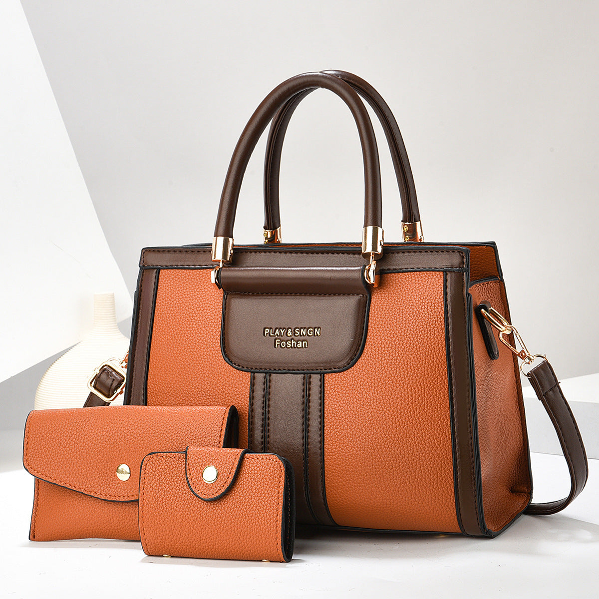 Women's Versatile Summer Tote Bag – Multi-Pocket PU Leather Crossbody Set