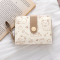 Japanese-Style Women's Clutch Wallet - Fresh Sweet PU Leather Compact Wallet
