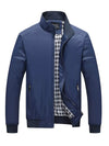 Men's green stand-collar lightweight jacket