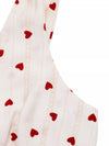 Valentina Heart Print Tie Shoulder A-Line Mini Dress — product view 8