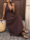 Solene Halter Neck Polka Dot Maxi Dress — product view 3