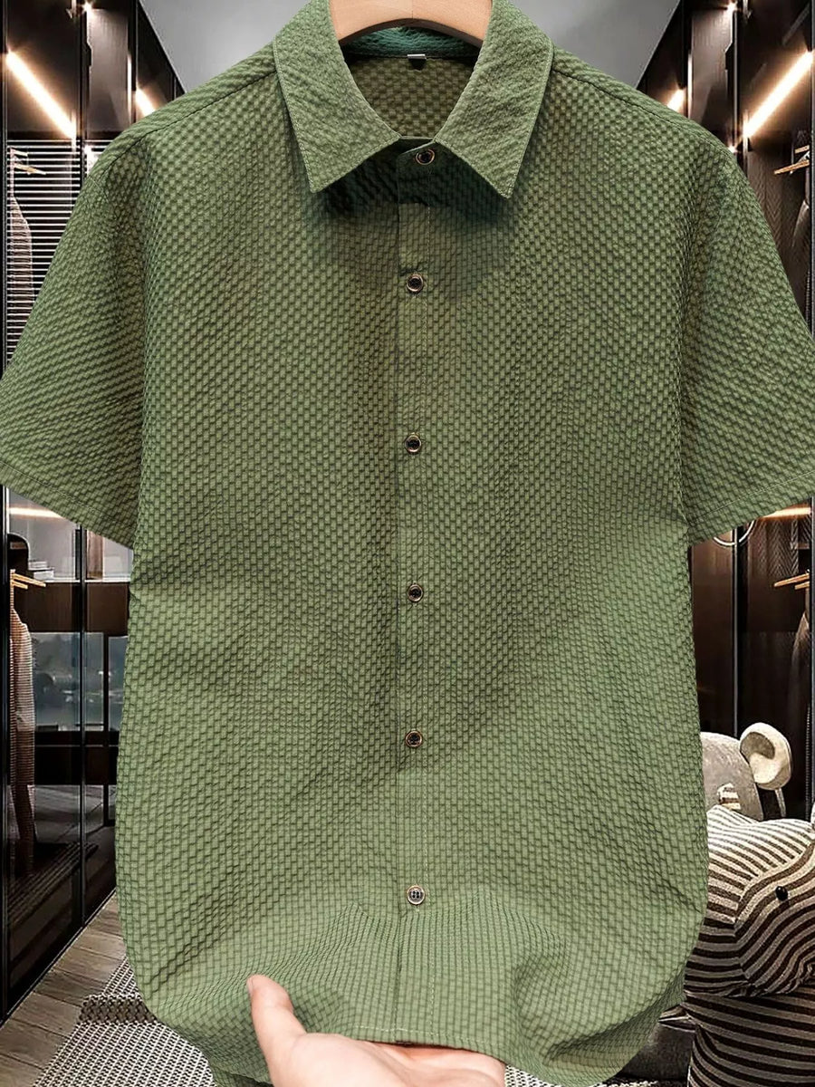 Arno Textured Short-Sleeve Shirt