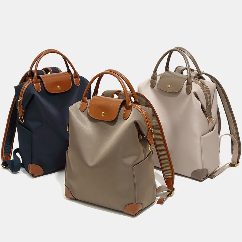 Women's Large Capacity Nylon Backpack - Business Travel Wear-Resistant Oxford Fabric Backpack with Air-Cushioned Straps