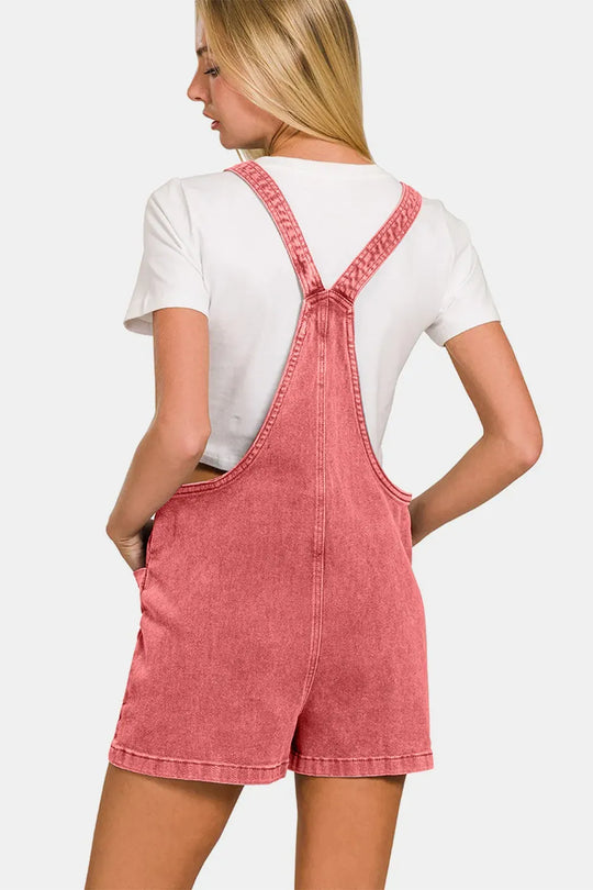Another view: Washed Knot Strap Romper