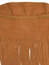 Black or caramel tassel-fringe bandeau top