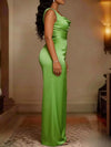Women's cowl-neck wide-leg jumpsuit in sizes S to 3XL