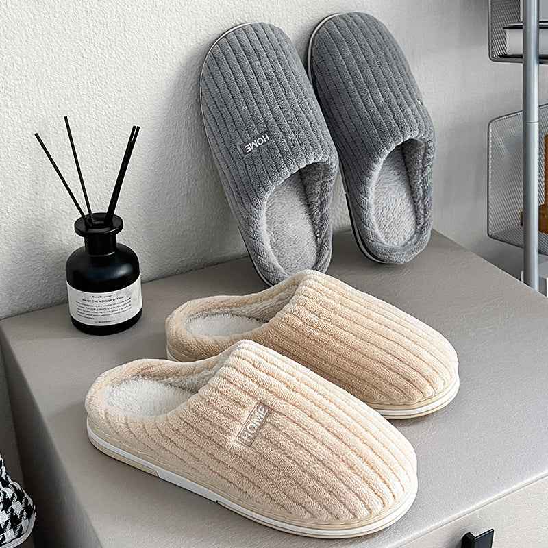 Women's Plush Cotton Slippers - Non-Slip Winter House Shoes Indoor Warm Comfort