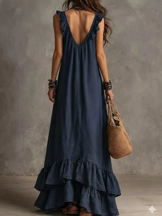 Another view: Ruffled Sleeveless Maxi Dress