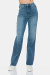 Judy Blue Blake Tummy-Control Cutoff-Hem Straight Jeans — product view 1