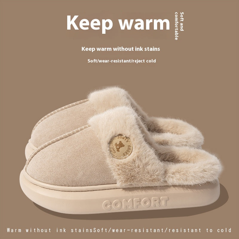 Plush Fleece Slippers for Women & Men | Winter Warm Indoor House Shoes with Non-Slip Sole