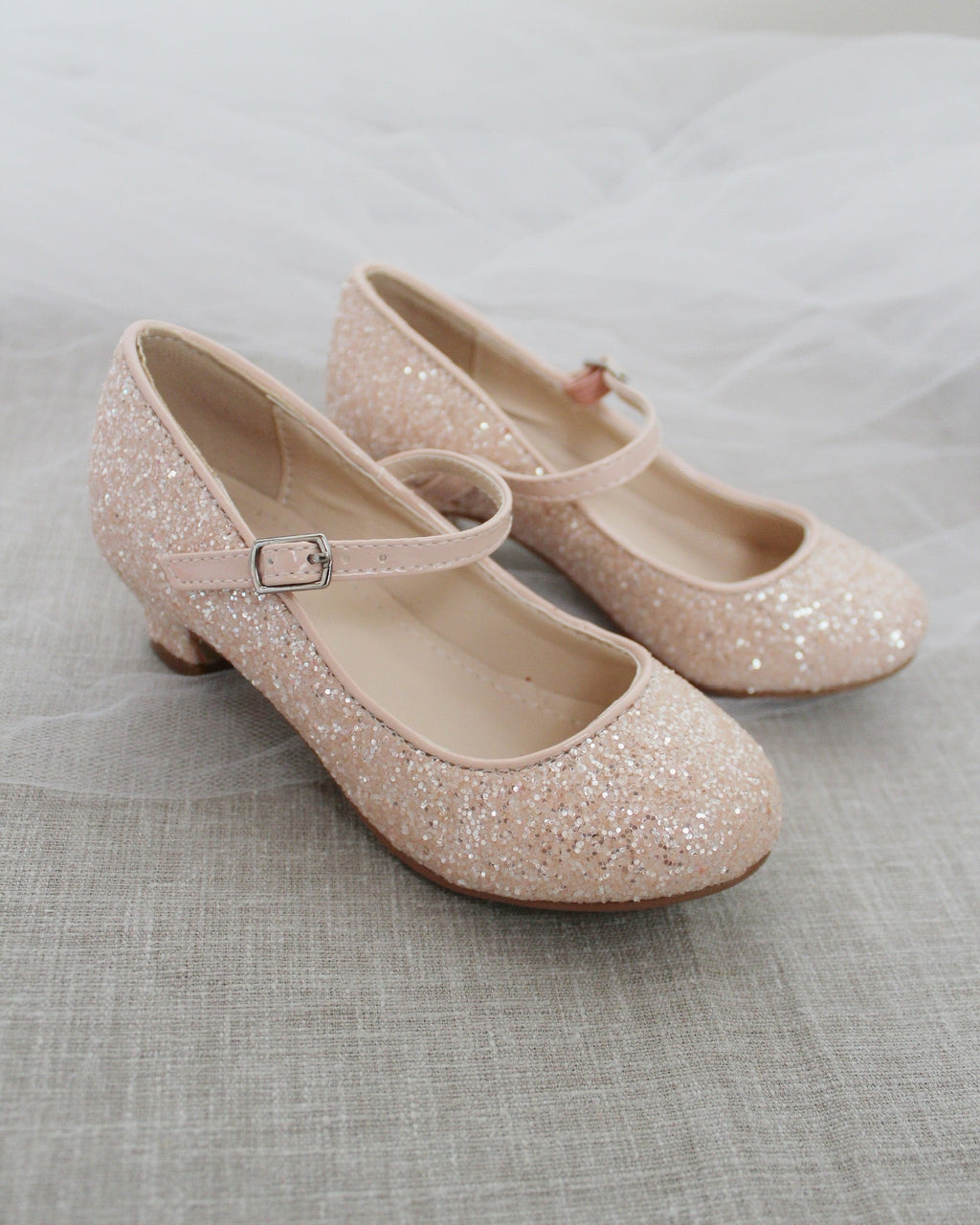 Rock Glitter Mary Jane with Glitter Heels for Girls