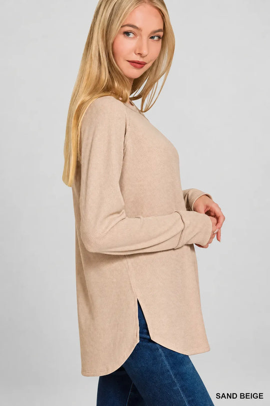 Another view: Baby Waffle Knit Raglan Long Sleeve Top