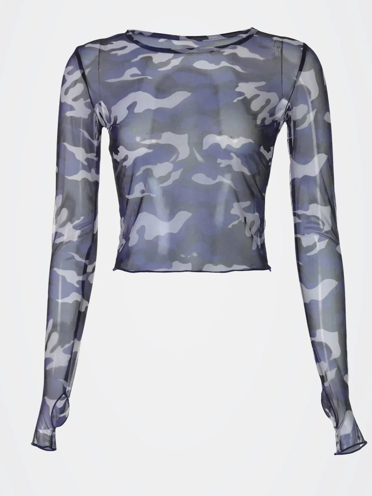 Camouflage Mesh Long Sleeve T-Shirt — photo 13