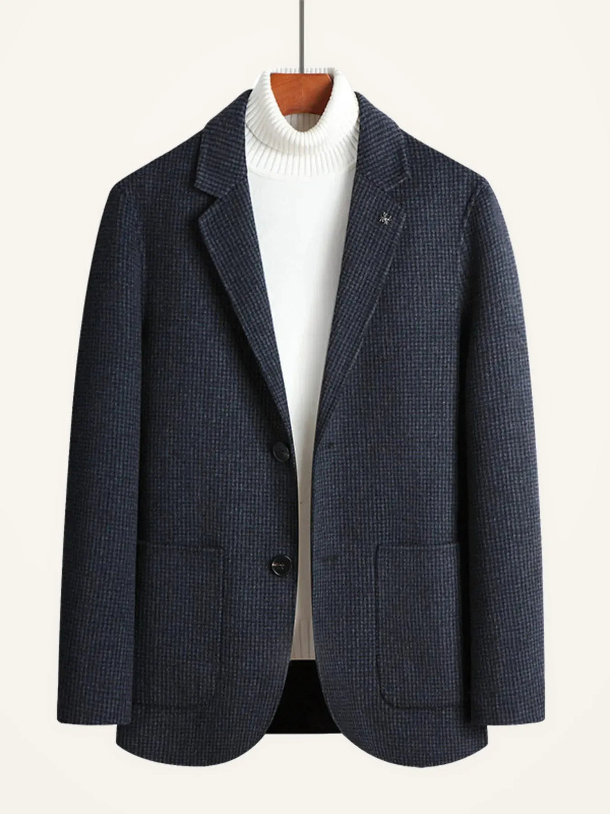 Men's Plus Size Lapel Collar Long Sleeve Blazer — photo 1