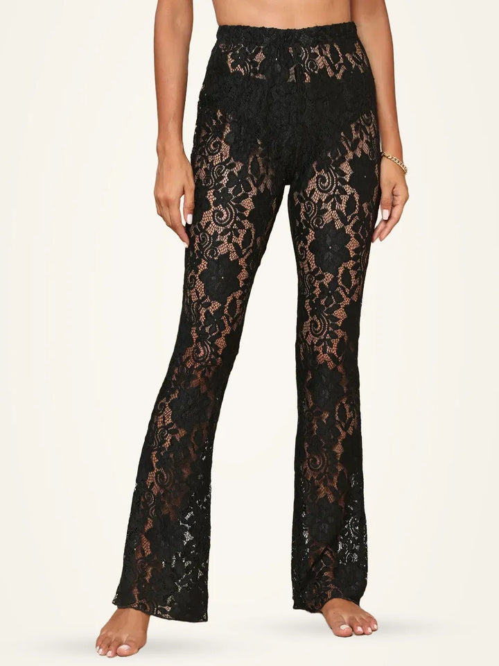 Lace High Waist Swim Pants